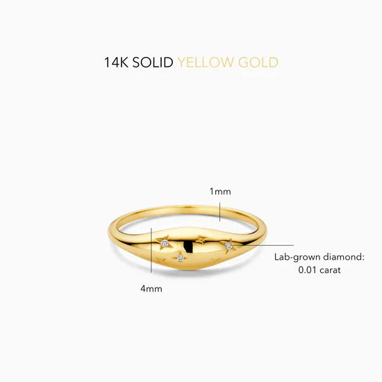 Dome Ring with Diamond