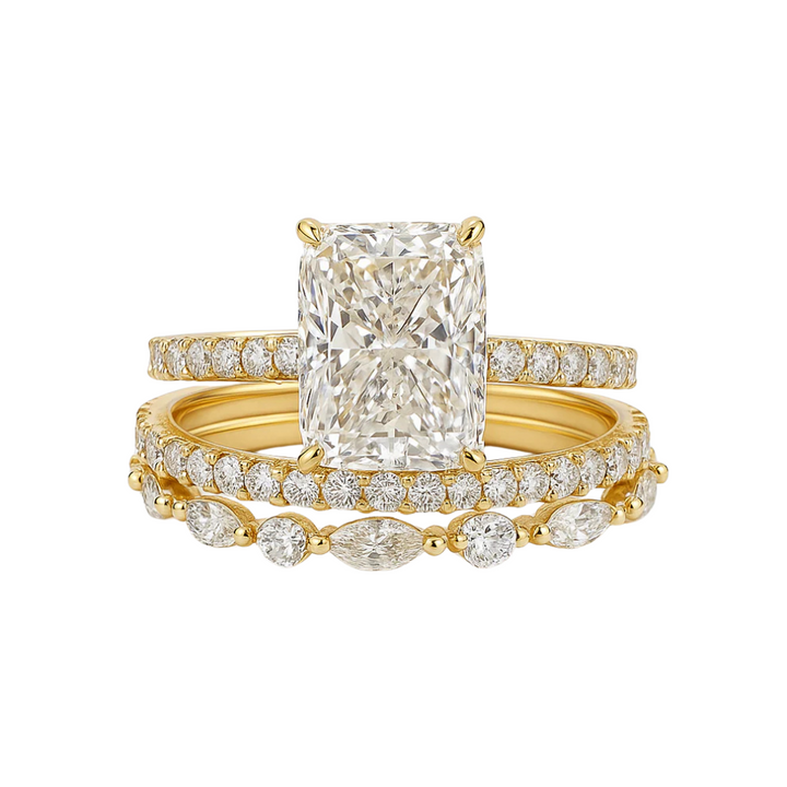 Elegant 3-Piece Wedding Ring Set by Jaily