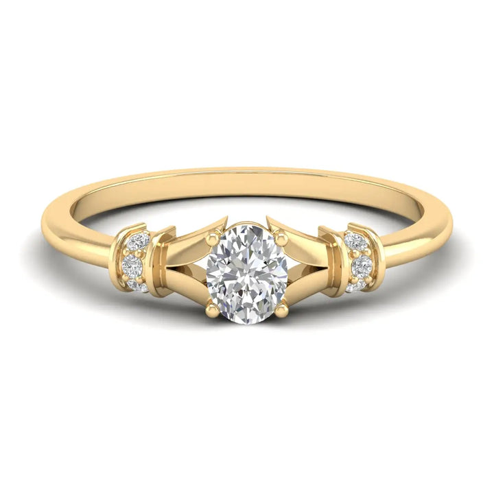 Oval Cut Gold Ring