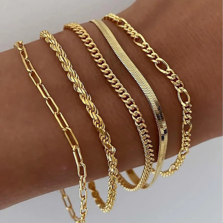 Gold Bracelet Set by Ellis