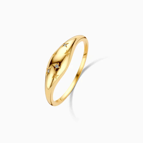 Dome Ring with Diamond