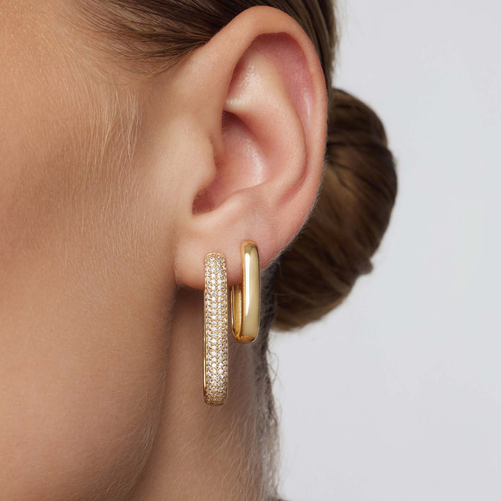 Oversized Pavé Iconic Hoops