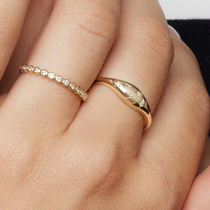 Dome Ring with Diamond