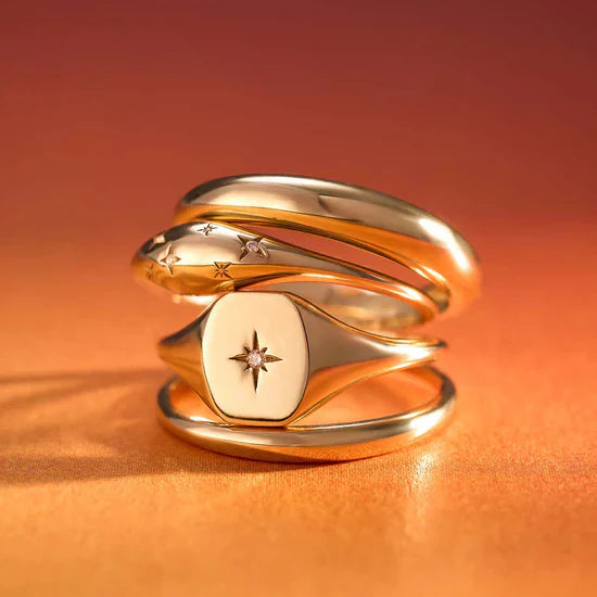 Dome Ring with Diamond