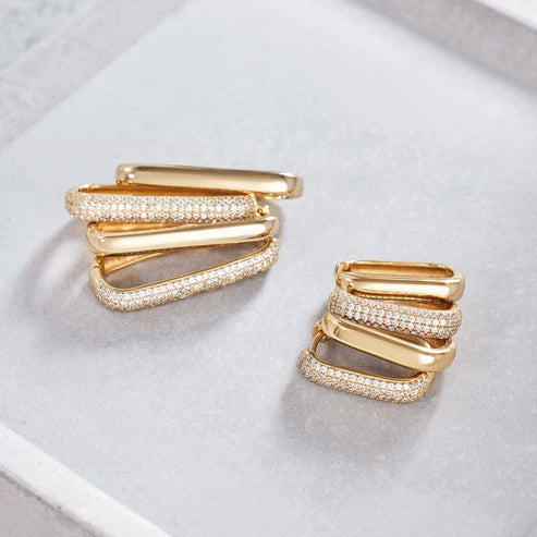 Oversized Pavé Iconic Hoops