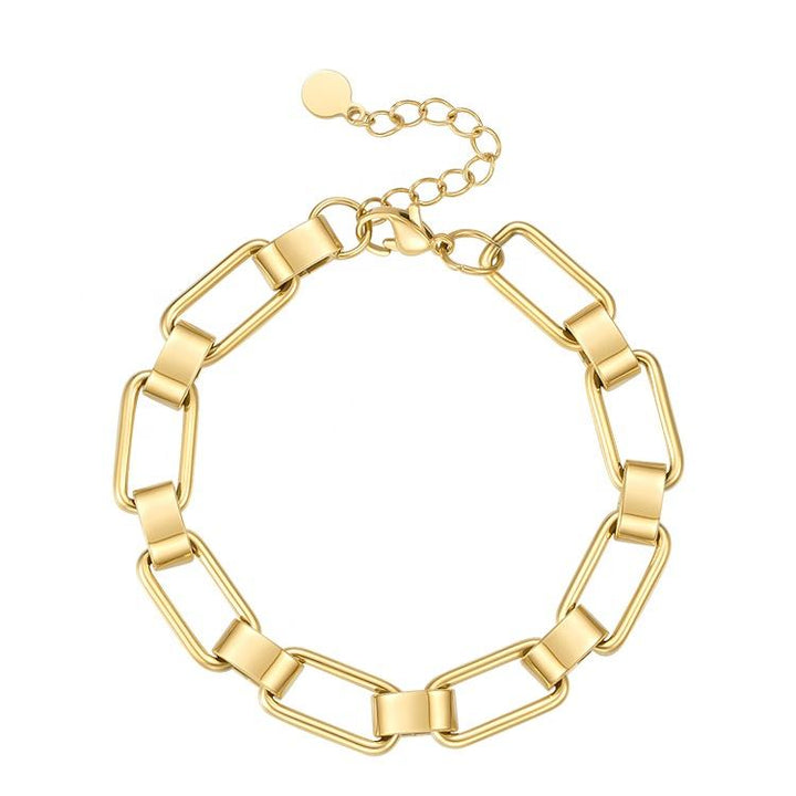 Elegant Chain Bracelet in Rectangular Design
