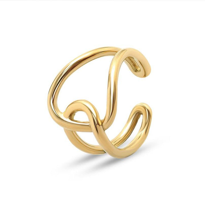 Modern Gold Irregular Circle Ring
