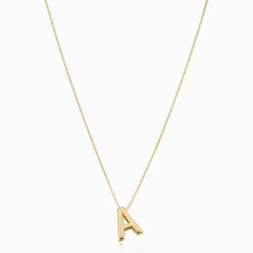 Initial necklace with love letter charm