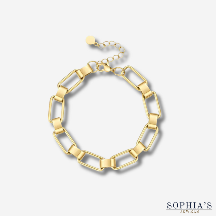 Elegant Chain Bracelet in Rectangular Design