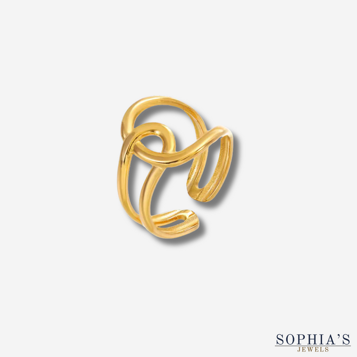 Modern Gold Irregular Circle Ring
