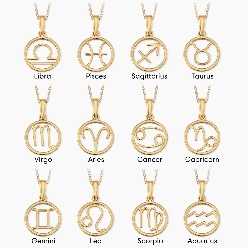 Necklace featuring your zodiac sign