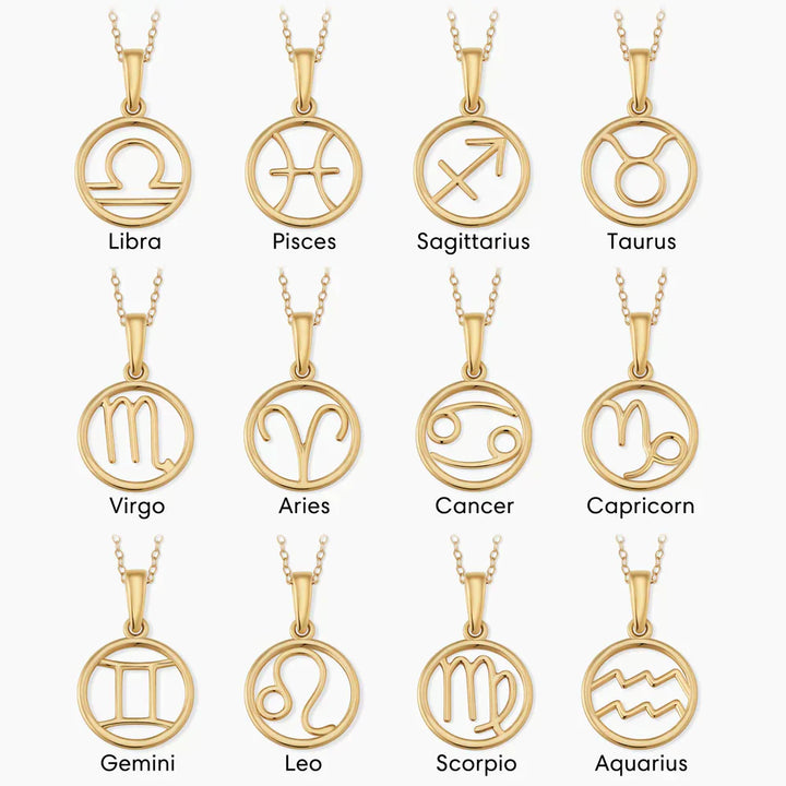 Necklace featuring your zodiac sign