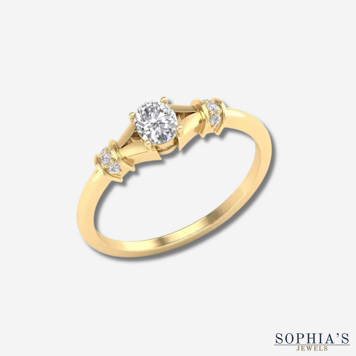 Oval Cut Gold Ring