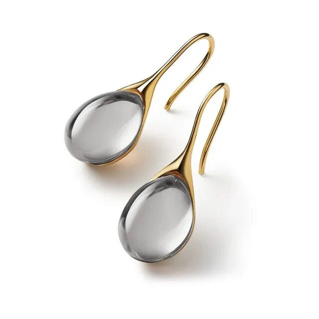 Crystal Earrings in Gold and Silver