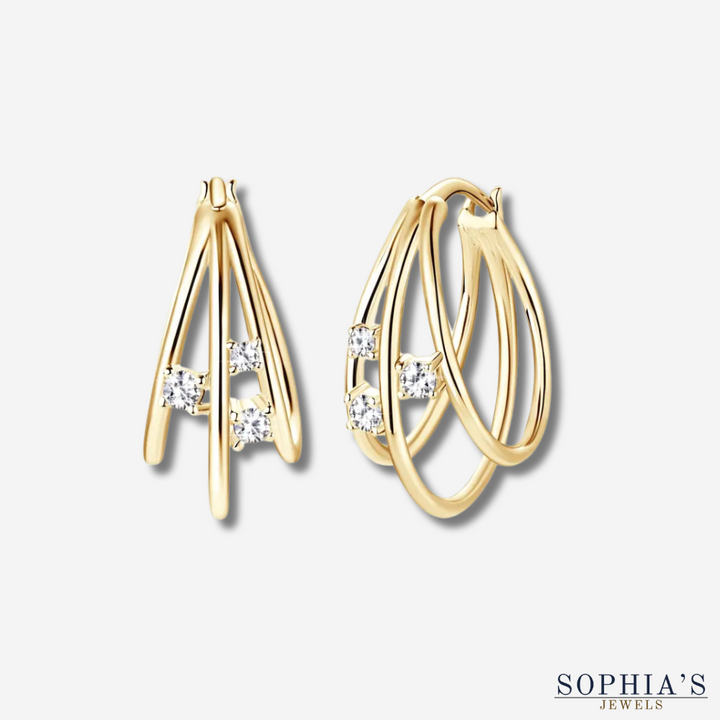 Moissanite Earrings in Synthetic Design