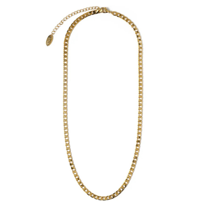 Curb Chain Necklace with Flat Links