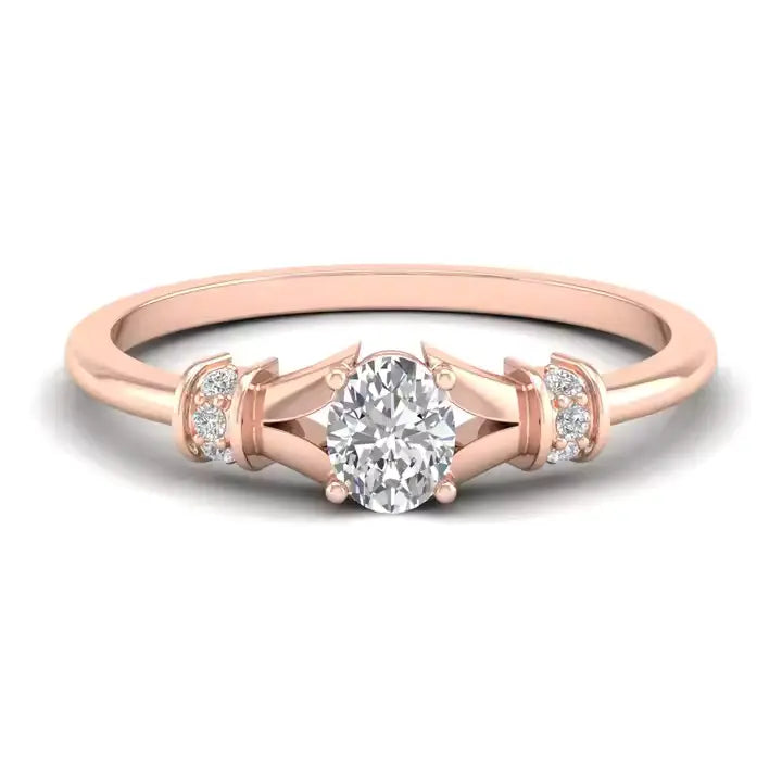 Oval Cut Gold Ring
