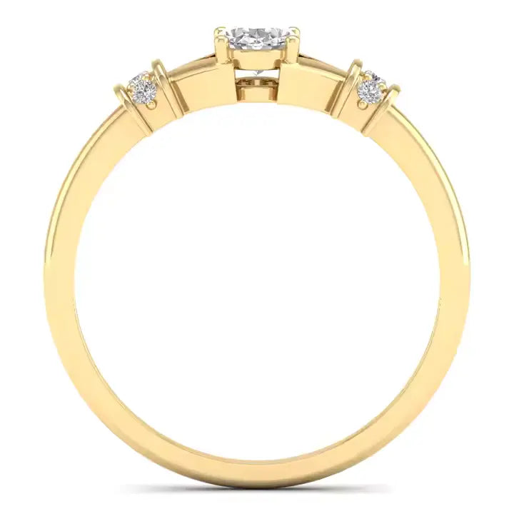 Oval Cut Gold Ring