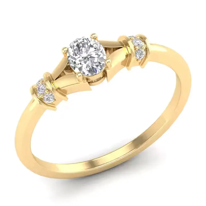 Oval Cut Gold Ring