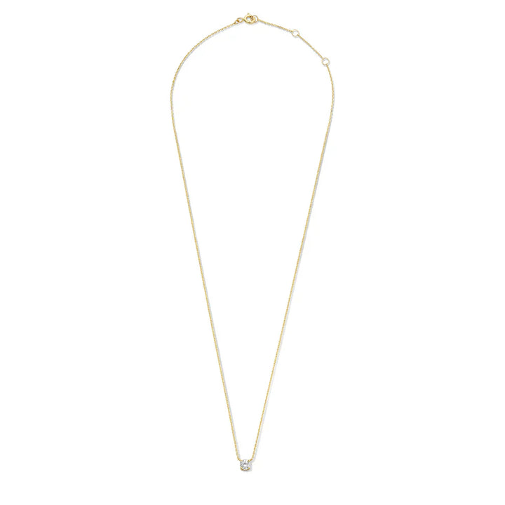 Gold Necklace with Moissanite Stone