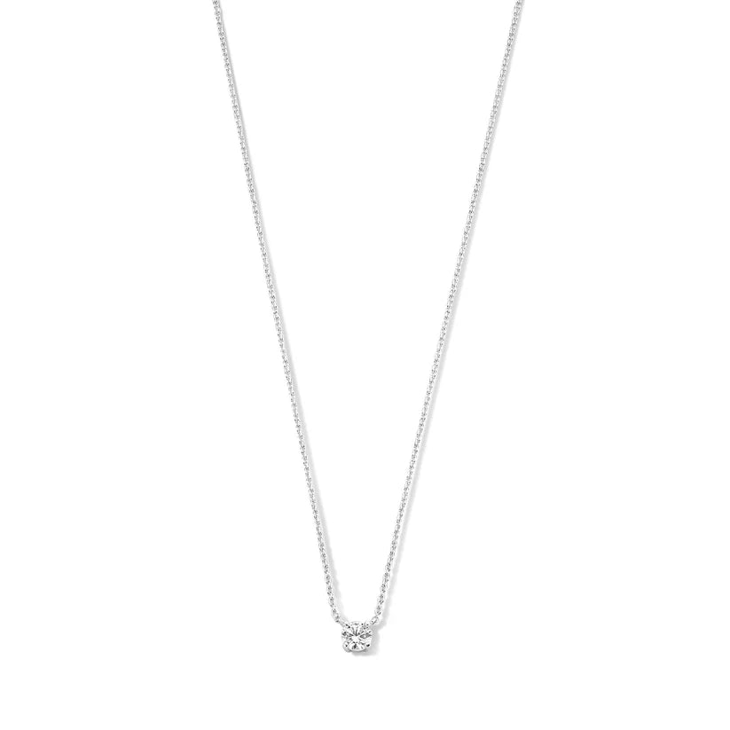 Gold Necklace with Moissanite Stone