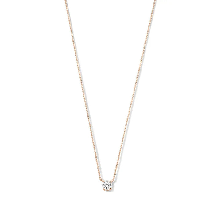 Gold Necklace with Moissanite Stone