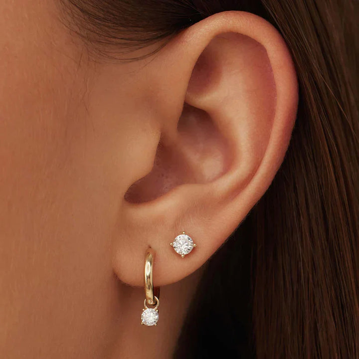 Moon Tears Stone Earrings Set