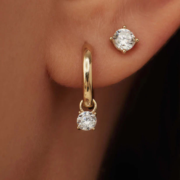 Moon Tears Stone Earrings Set