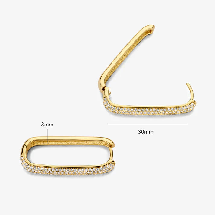 Oversized Pavé Iconic Hoops